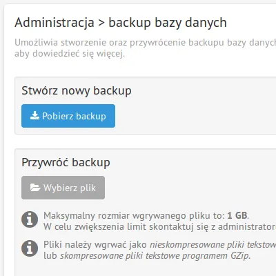Backup i przywracanie danych